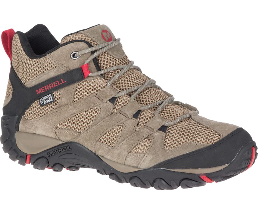 Buty Merrell Alverstone Mid Wasserdicht - Buty Trekkingowe Męskie Merrell - Khaki [EGVLP-8619]